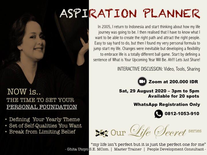 You are currently viewing Aspiration Planner, by Ghita Utoyo (Alumni ’92)