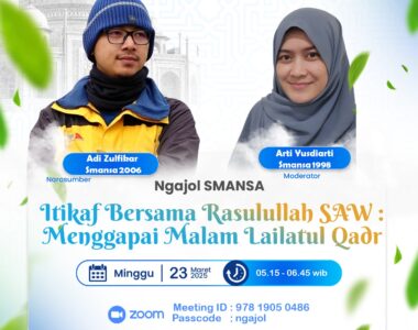 Minggu 23 Maret, Ayo Gabung Gabung Ngaji Online Ikasmansa