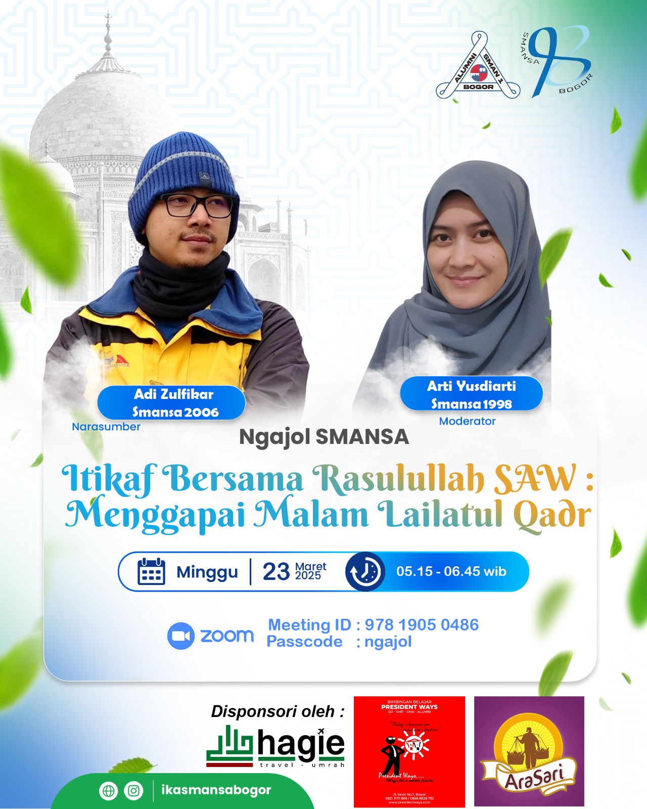 You are currently viewing Minggu 23 Maret, Ayo Gabung Gabung Ngaji Online Ikasmansa