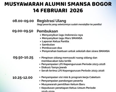 Rundown Acara Musyawarah IKASMANSA Bogor