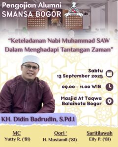 Read more about the article Hadiri, Pengajian Alumni Smansa, Sabtu 13 September 2025