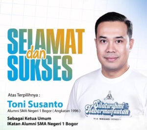 Read more about the article Selamat dan Sukses Kang Toni Susanto Ketua Umum Terpilih IKA SMANSA Bogor