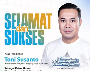 Selamat dan Sukses Kang Toni Susanto Ketua Umum Terpilih IKA SMANSA Bogor